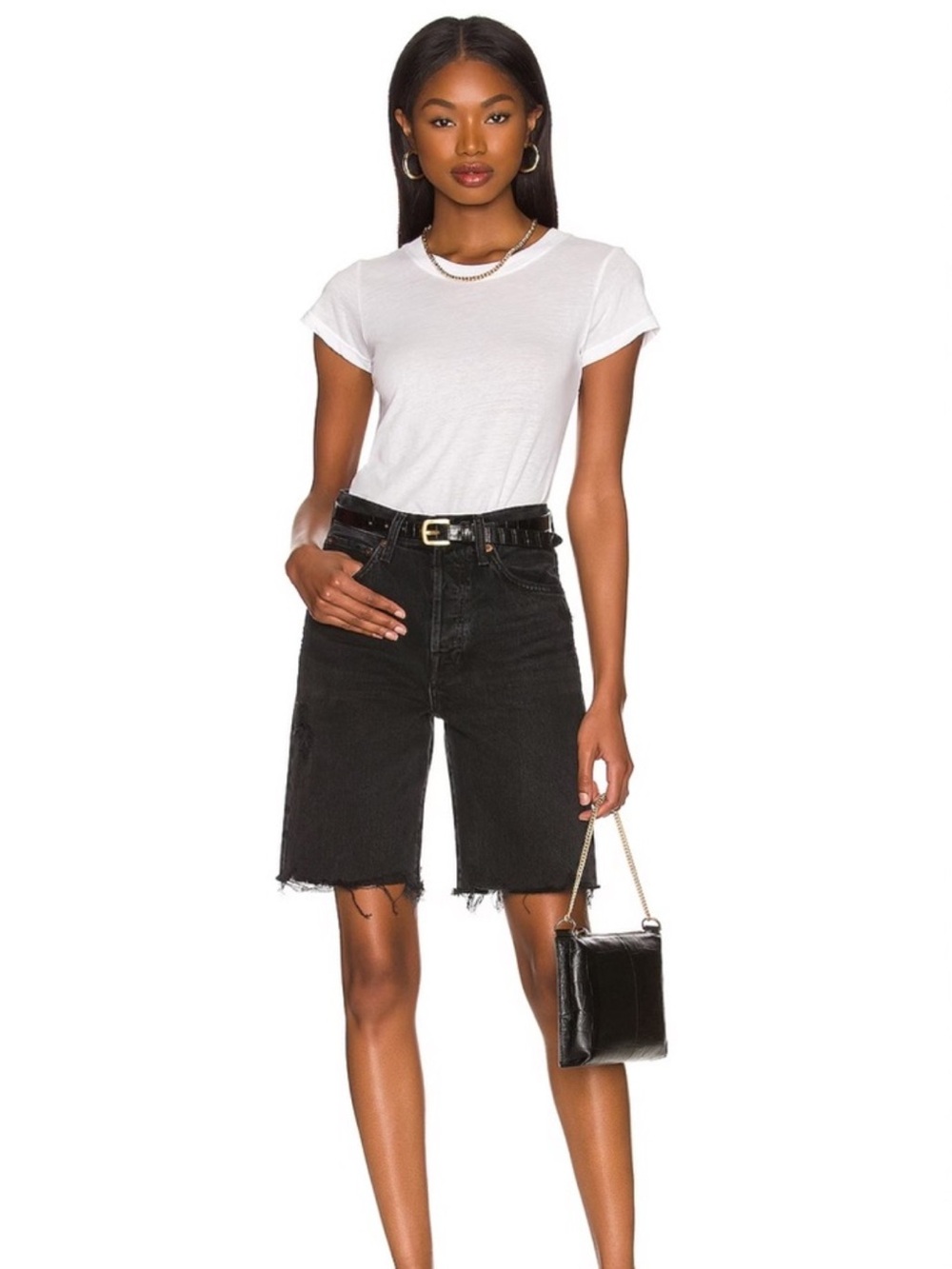 Agolde Ira Mid Rise Bermuda Shorts